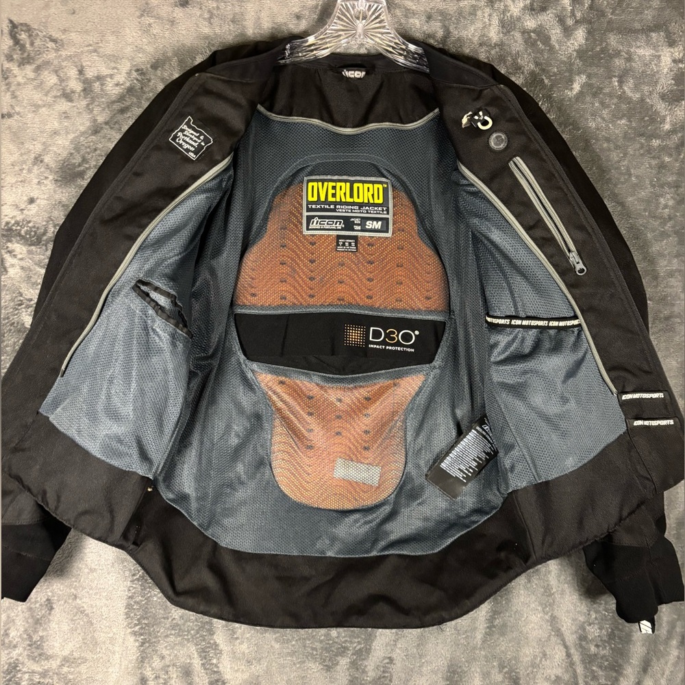 Men’s Icon Overlord Stealth Riding Jacket Size Small - Picture 5 of 8